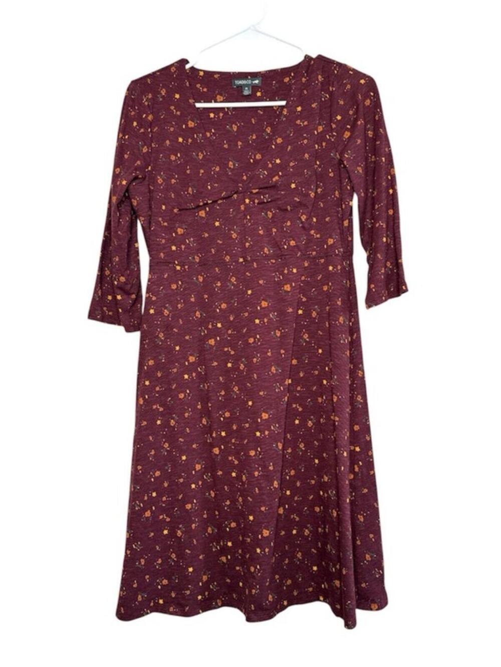 Toad & Co Women's Rosalinda Floral V-Neck Dress Medium
